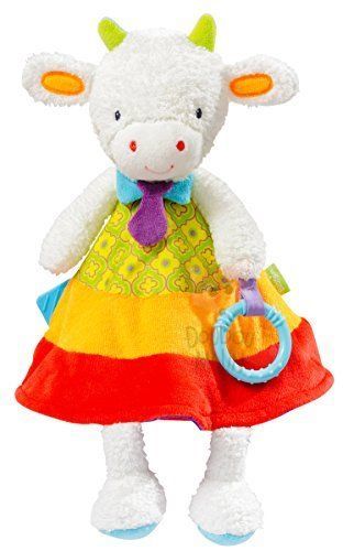  fluo kiddo baby comforter cow orange red green white 